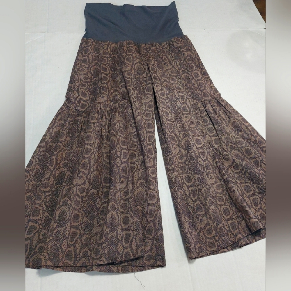Contrast Women's Maxi Wide Leg Pants Size Small